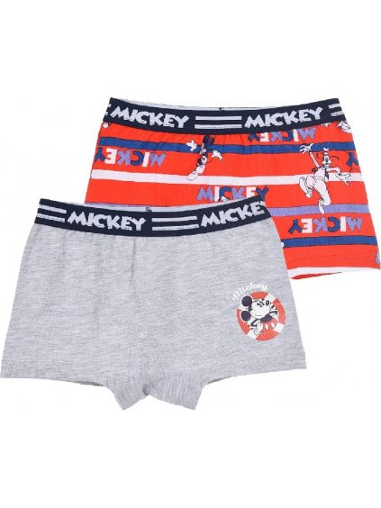 Dupla csomag Disney Mickey egér boxeralsó - szürke/piros