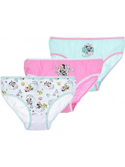 Disney Minnie egér bugyi hármas csomag - fehér/rózsaszín/kék