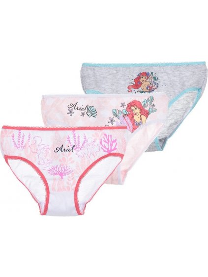 Disney Hercegnő lány bugyi hármas csomag - fehér/bronz/szürke