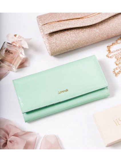 Lorenti menta hosszúkás pénztárca S132
