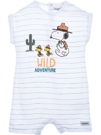 Peanuts Fehér rövid fiú overall