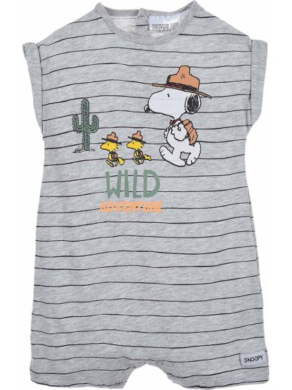 Peanuts Szürke rövid fiú overall