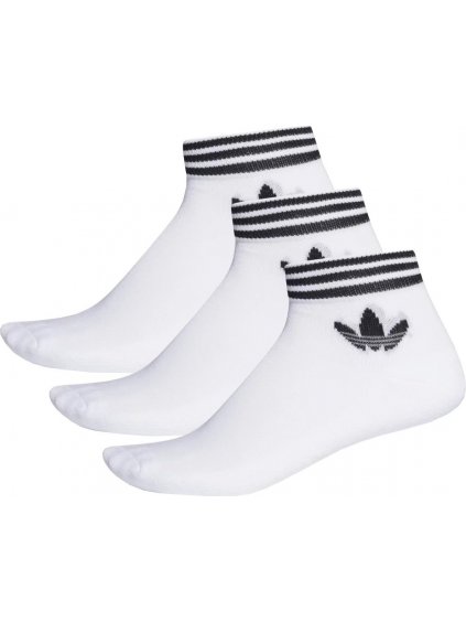 FEHÉR ZOKNI SZETT ADIDAS TREFOIL ANKLE SOCKS 3 PAIRS