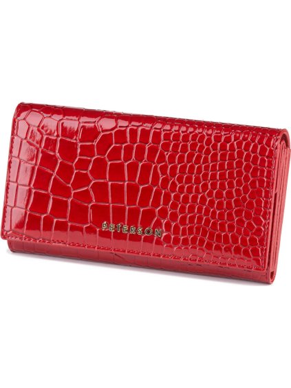 Peterson Piros hosszú pénztárca kígyó mintával Y021