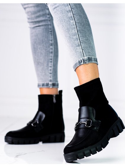 Női fekete velúr csizma