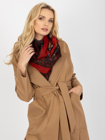 Sál motívumokkal - barna