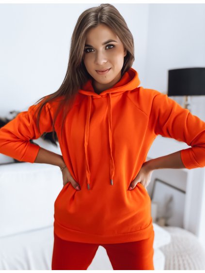Narancssárga kapucnis pulóver POLINA