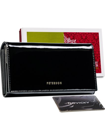 Peterson fekete nagy pénztárca Y032