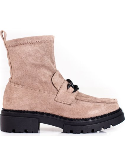 Bézs női Shelovet bokacsizma