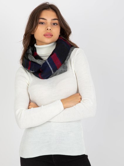 Kék-piros kockás sál