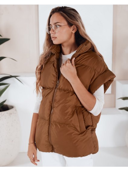 Barna rövid steppelt mellény NIMIA