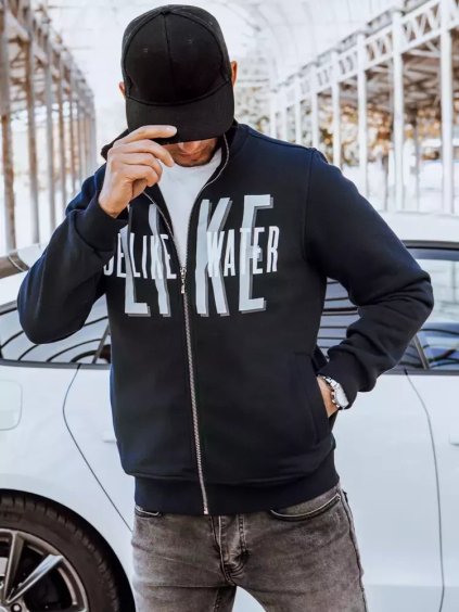 Sötétkék pulóver "Like"