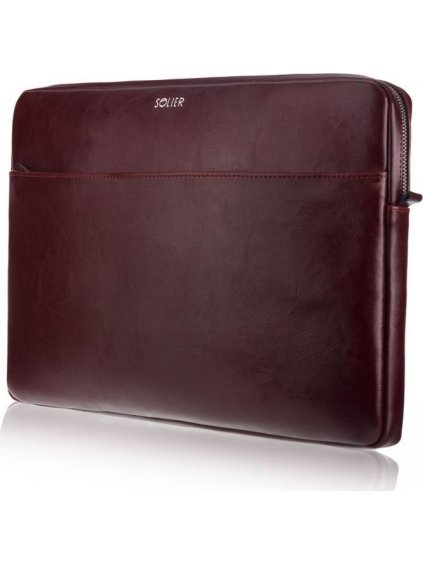 Bordó laptop bőrtok 15"