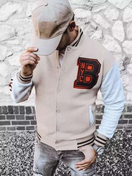 Bézs színű bomber dzseki