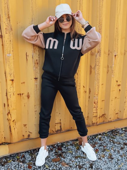 Fekete és bézs tréningruha MALWA