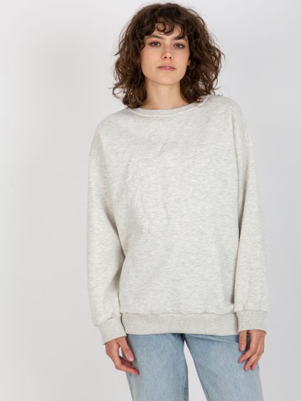 Világosszürke pulóver kapucni nélkül