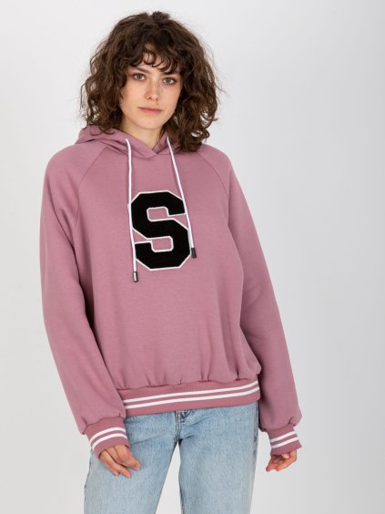 Sötét rózsaszínű pulóver "S" betűvel