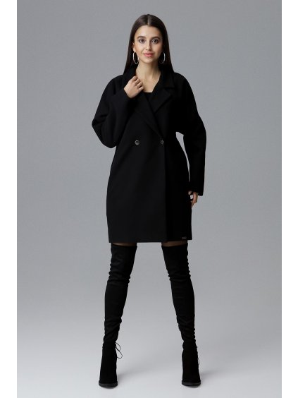 Fekete oversize kabát