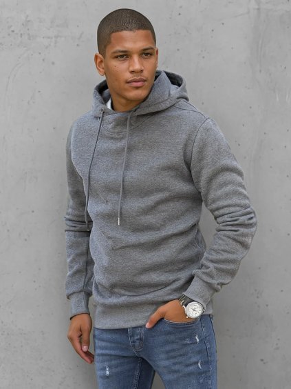 Sötétszürke kapucnis pulóver