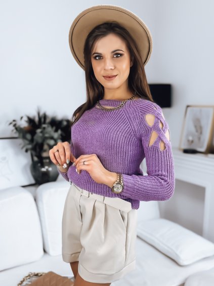 Lila pulóver hasított LAYSI