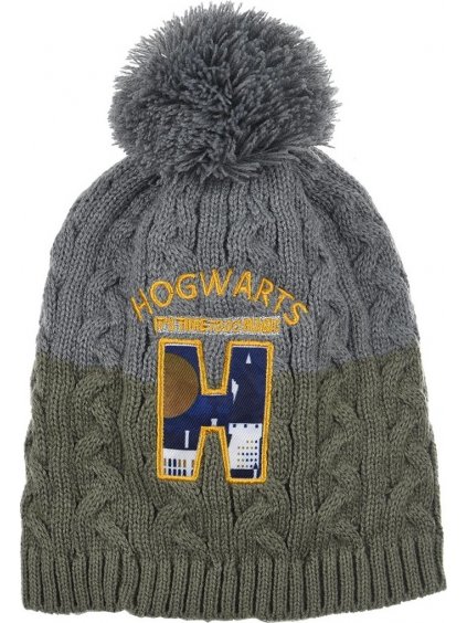 Harry Potter sapka pomponnal - szürke/kakk színű