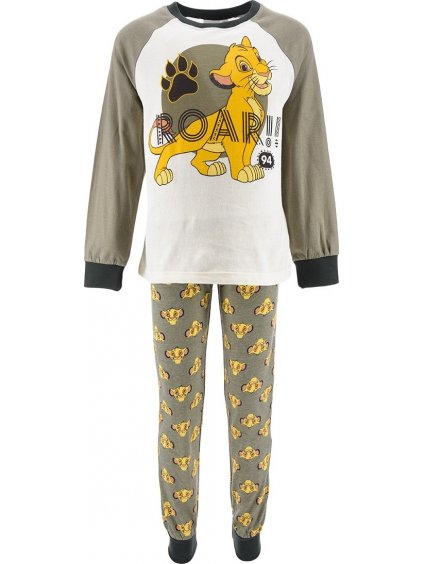 Oroszlánkirály szürke-fehér fiú pizsama