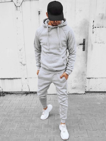 Szürke férfi szett kapucnival