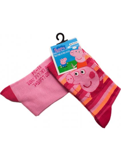 Peppa Pig 2 pár zokni lányoknak