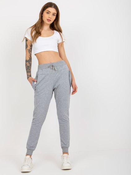 Szürke melegítőnadrág dupla oldalzsebekkel