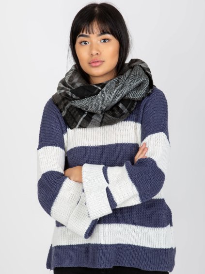 Kockás sál - fekete/fehér