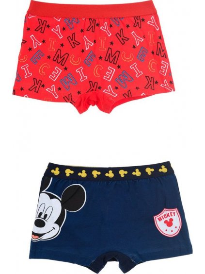 DUPLA CSOMAG FIÚ MICKEY MOUSE BOXERALSÓ - PIROS/KÉK