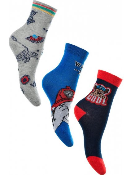 Mancs őrjárat fiú zoknik - szürke/kék/sötétkék