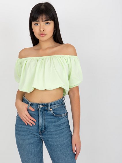 LIME CROP TOP LEERESZTETT UJJAKKAL