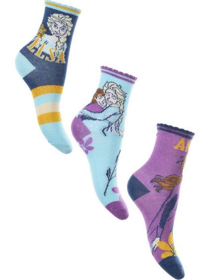 Disney Jégvarázs zokni - kék/türkiz/lila