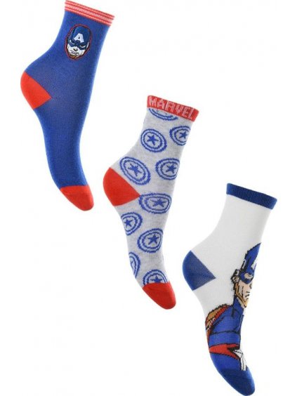Hármas csomag Marvel zokni - Amerika Kapitány