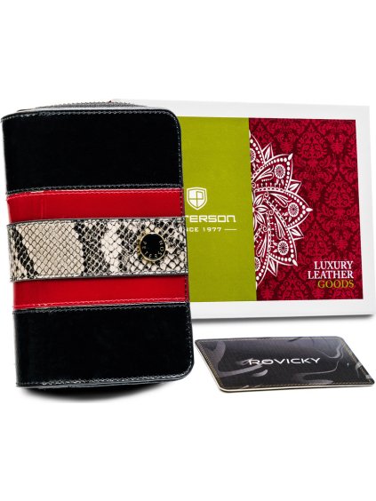 Peterson tárca kígyó mintával Y061
