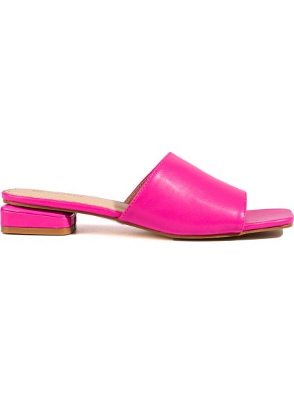 Női klasszikus rózsaszín sarkú papucs