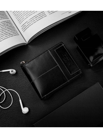 Always Wild férfi bőr pénztárca - fekete A082