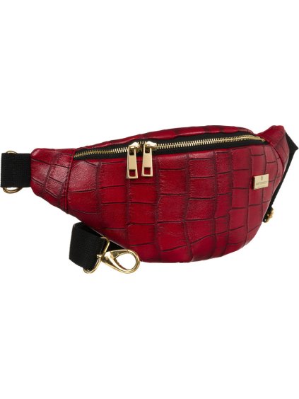 Peterson Deréktáska műbőr - piros, kígyómintás