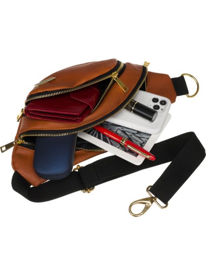 Peterson Deréktáska zsebbel - karamell