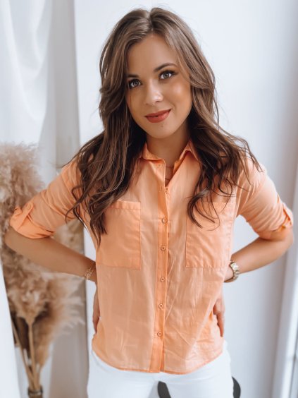 Sárgabarack női ing zsebekkel MADELIN