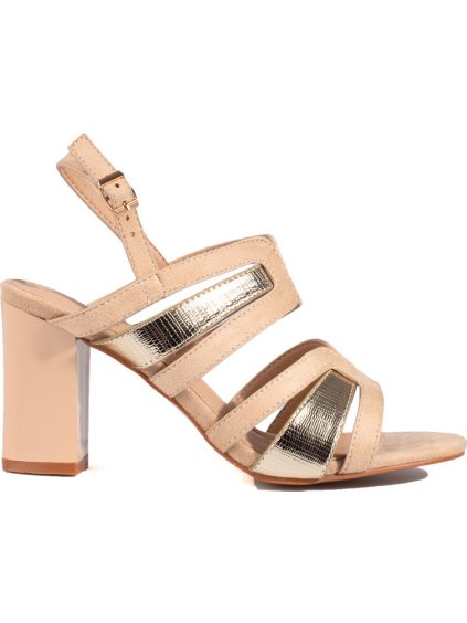 Női bézs-arany szandál Vineza