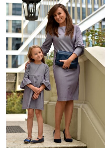 Royal Pearl illő lila elegáns anya és lánya ruhák