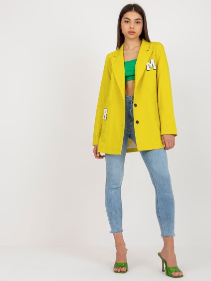 Sárga zakó felvarrással