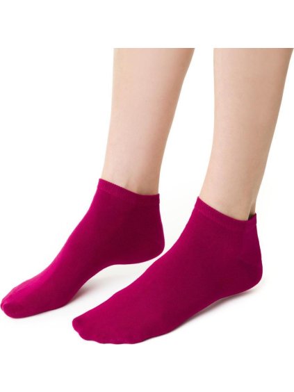 Fukszia női bokazokni Art. 052