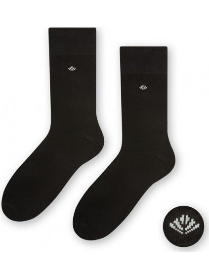 Fekete férfi pamut sima zokni Art. 056