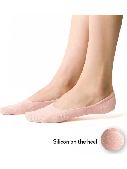 Világos rózsaszín női rövid zokni Art.058