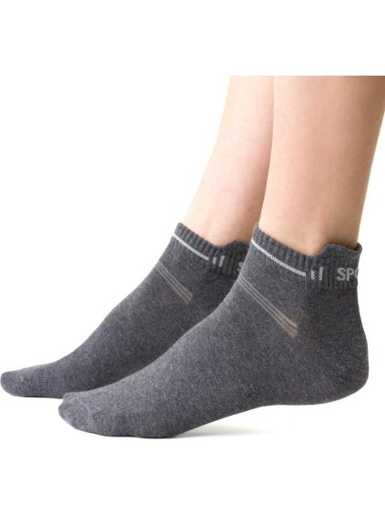 Sötétszürke női bokazokni Art. 050