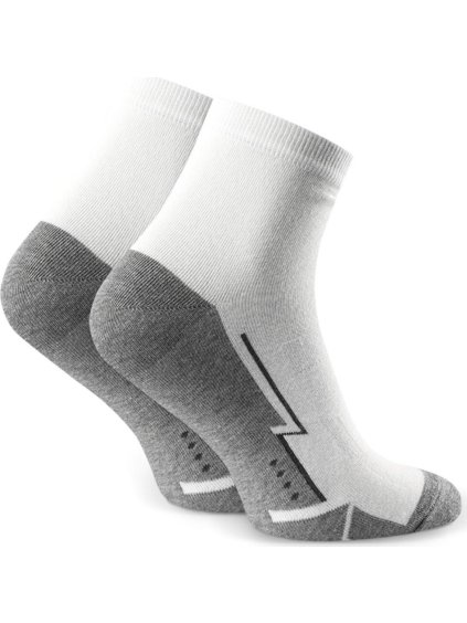 Fehér-szürke női sportzokni Art. 054