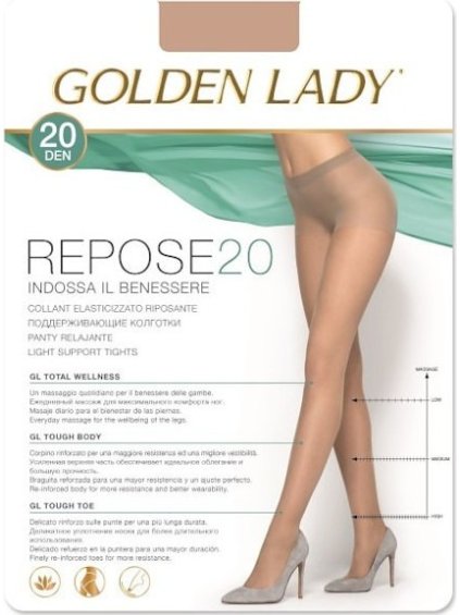Könnyű kompressziós nylon Golden Lady Repose 20 den